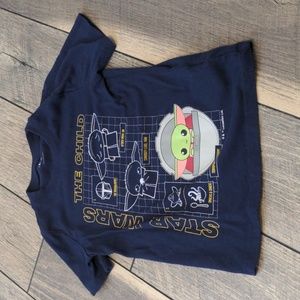 Old Navy Star Wars Grogu Baby Yoda The Child T-Shirt 4T Blue Tee